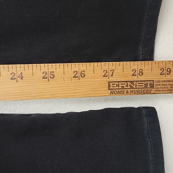 NYDJ Black Marilyn Straight Lift Tuck Black Jeans 32 X 28.5 Womens 10 - Picture 6 of 16